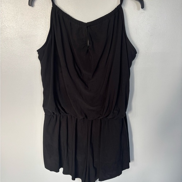 Aqua Green Other - Aqua Green Women's UPF 50 High Neck Swim Romper W/Pockets L (12-14) Black